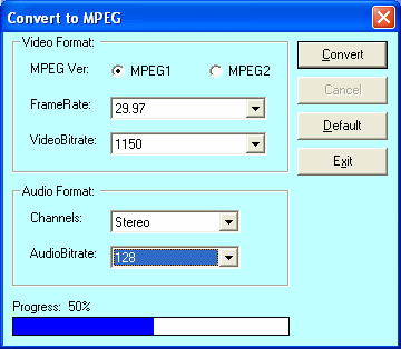AVI WMV MPEG Converter option