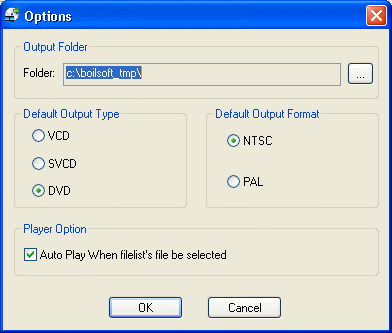 the output options