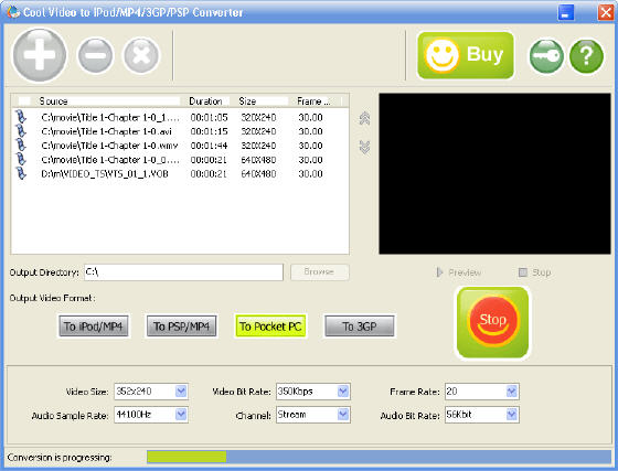 Cool Video to iPod/MP4/3GP/PSP Converter