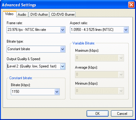 video converting and CD/DVD burning options