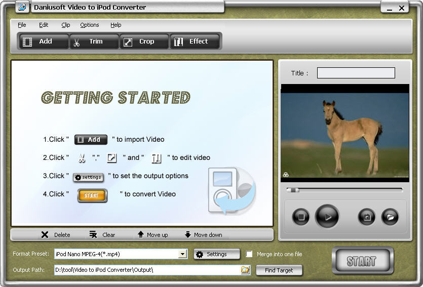 Daniusoft Video to iPod Converter