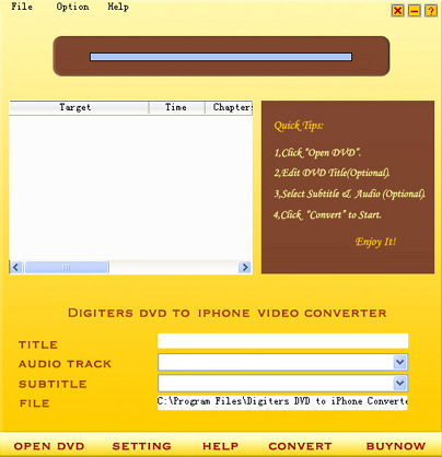 Digiters DVD to iPhone Converter - screenshot
