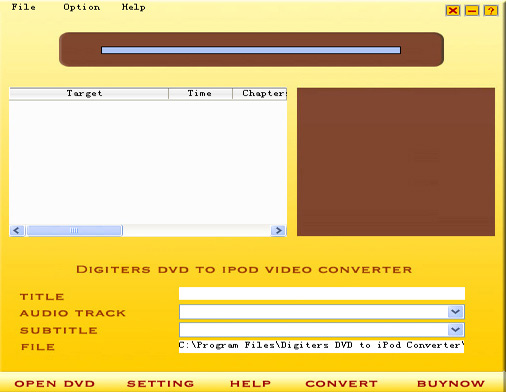 Digiters DVD to iPod Converter - screenshot