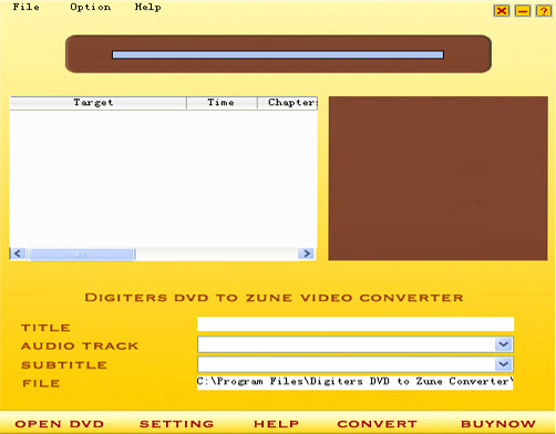 Digiters DVD to Zune Converter - screenshot