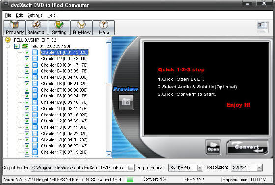 dvdXsoft DVD to iPod Converter