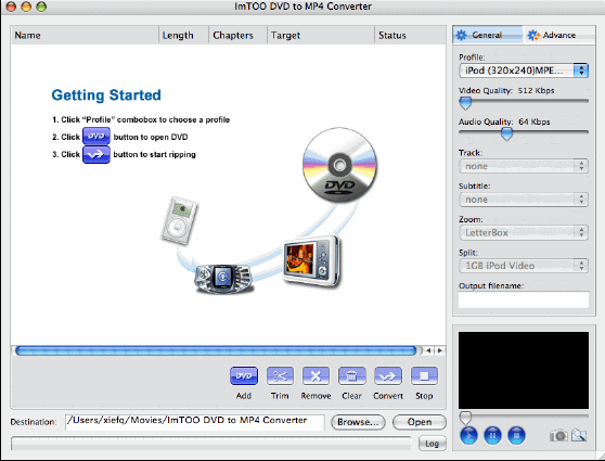 ImTOO DVD to MP4 Converter for Mac 