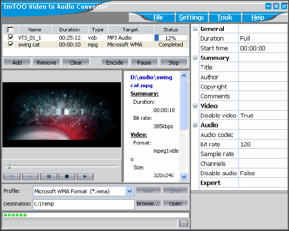 ImTOO Video to Audio Converter