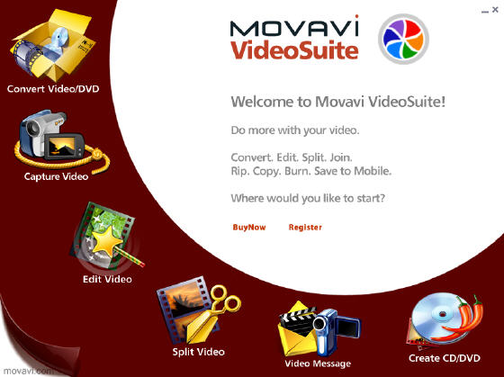 MOVAVI VideoSuite - Main window