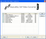 Main windows of MusicalSky 3GP Video Converter