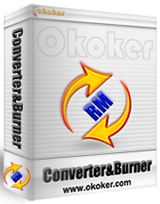 Okoker RM to AVI DIVX MPEG VCDDVD Converter&Burner