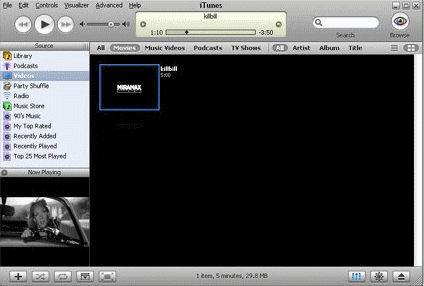 launch iTune and choose mp4 file