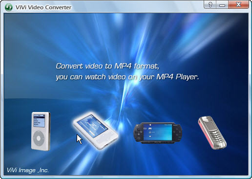 ViVi 3GP PSP iPod MP4 Video Converter - Main window
