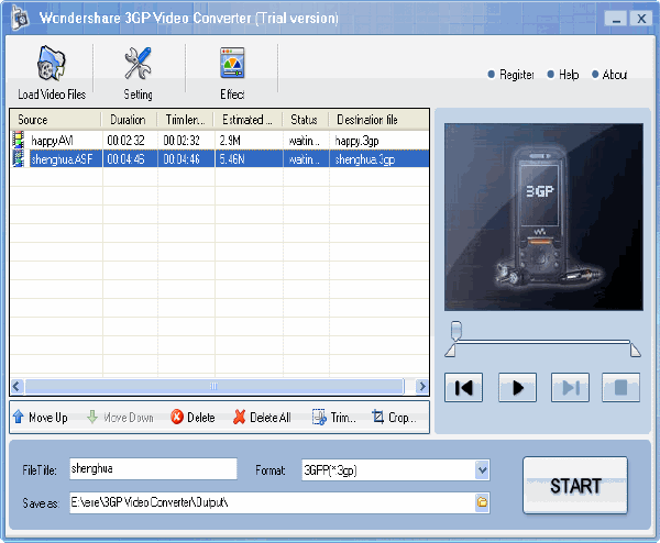 Wondershare 3GP Video Converter 