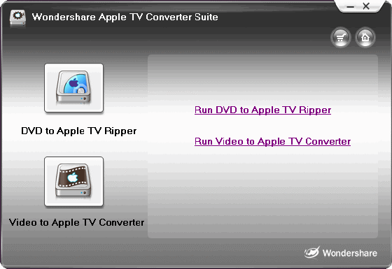 The main window of Wondershare Apple TV Converter Suite