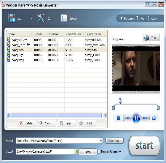 Wondershare WMV Movie Converter