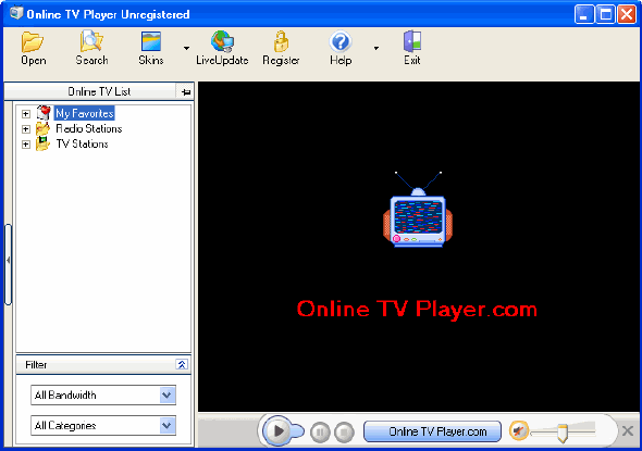 Another mian window - Online TV Player