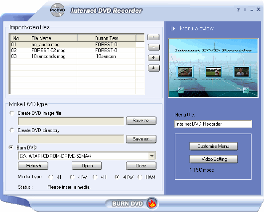 Internet DVD Recorder