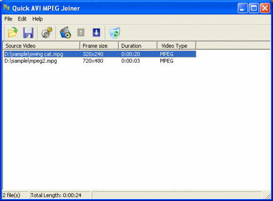 Quick AVI MPEG Joiner