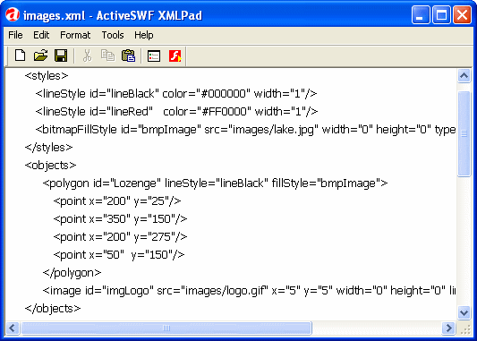 generate flash with XML - ActiveSWF