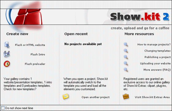 screenshot of Show kit - Main information