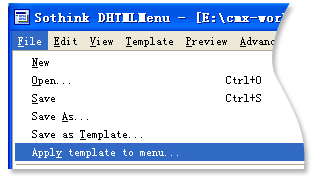 Intelligently change the template--DHTMLMenu