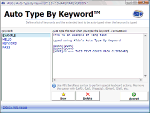 Aldo's Auto Type by Keyword