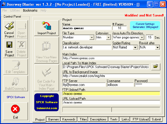 create lead into page - Doorway Blaster