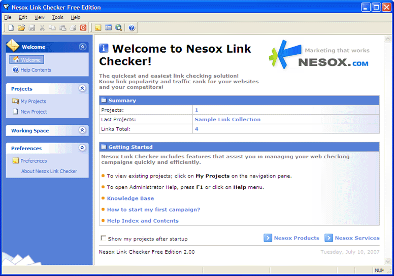 Nesox Link Checker Free Edition