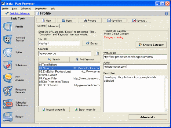 The Screenshot of Page Promoter.