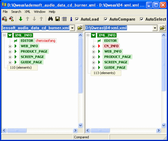 The Screenshot of ExamXML.