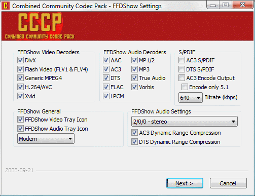 Combined Community Codec Pack