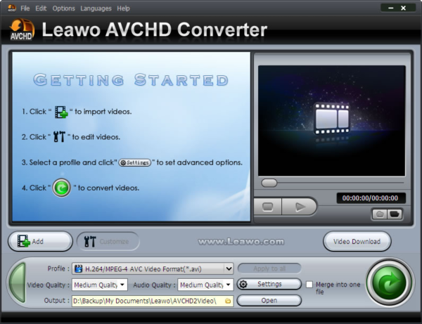 Leawo AVCHD Converter