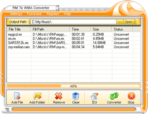 RM to WMA Converter