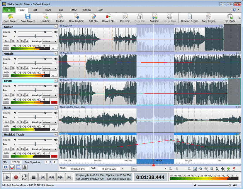 MixPad Pro Multitrack Audio Mixer 3.06 Free Download
