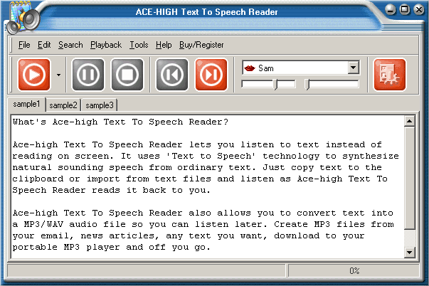 ACE-HIGH Text To Speech Reader