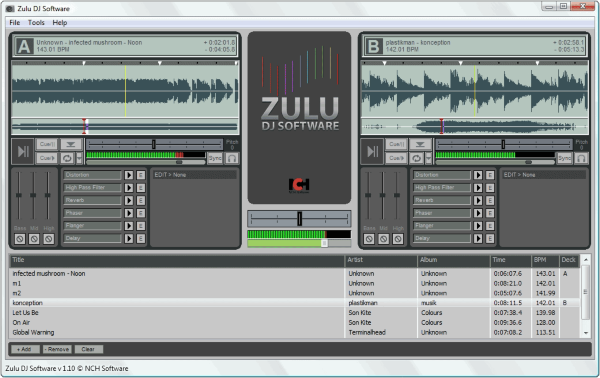 Zulu Virtual DJ Audio Software