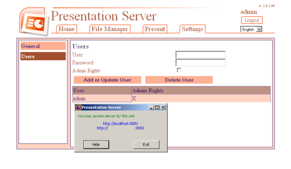 Presentation Server