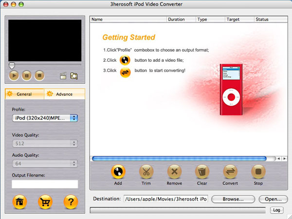 3herosoft iPod Video Converter for Mac