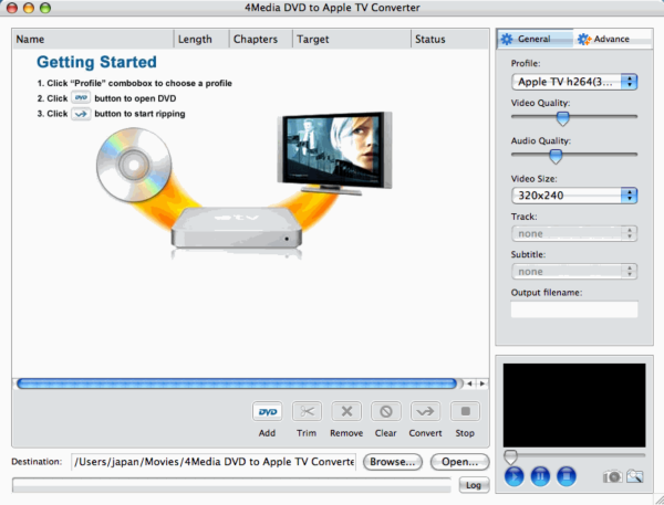 4Media DVD to AppleTV Converter for Mac