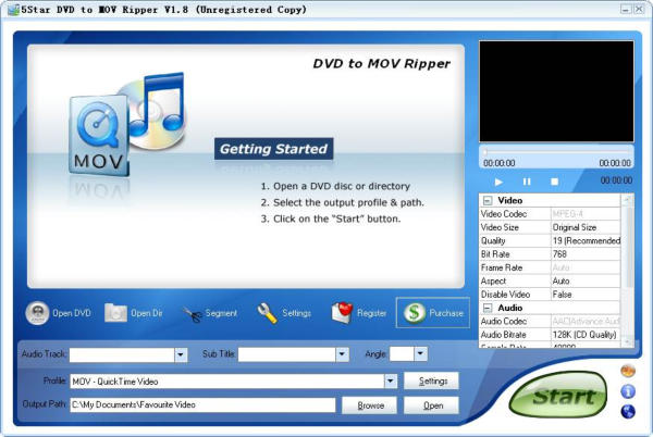 5Star DVD to MOV Ripper