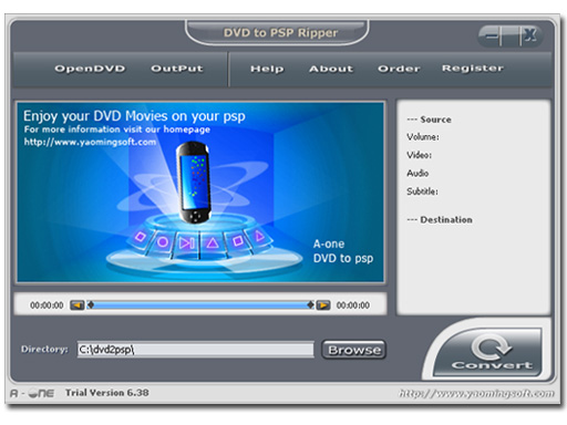 A-one DVD to PSP Ripper