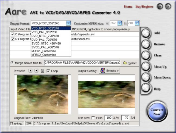 Aare AVI to VCD DVD SVCD MPEG Converter