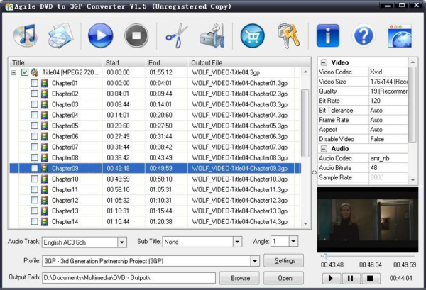 Agile DVD to 3GP Converter
