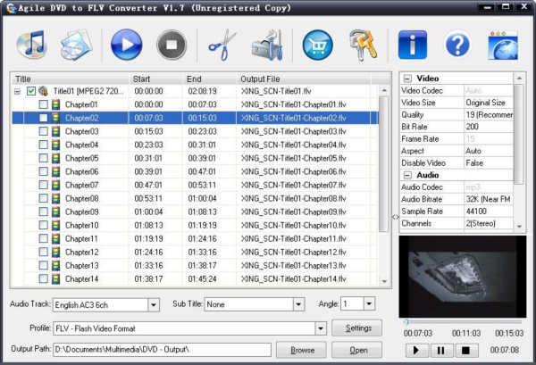 Agile DVD to FLV Converter