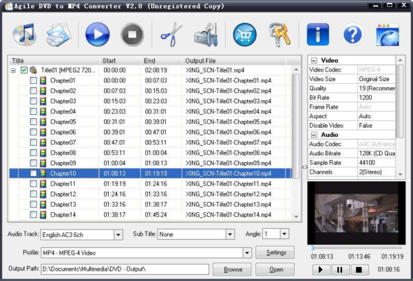 Agile DVD to MP4 Converter