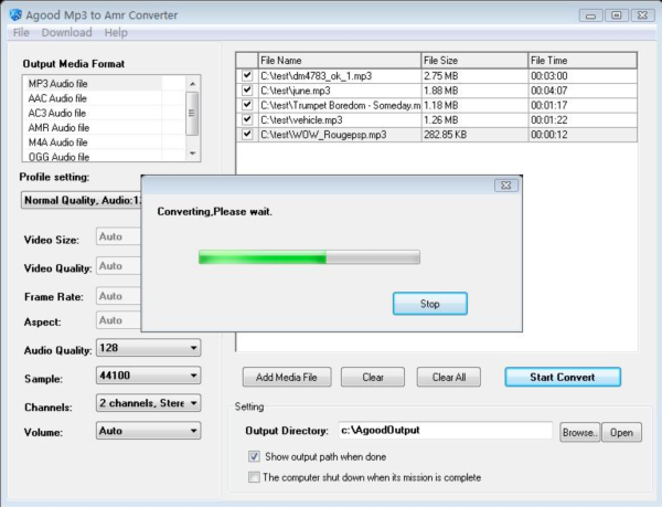 Agood Mp3 to Amr Converter