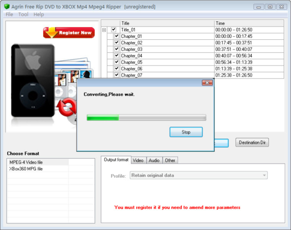 Agrin Free Rip DVD to XBOX Mp4 Ripper