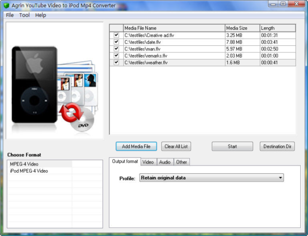 Agrin YouTube Video to iPod Converter