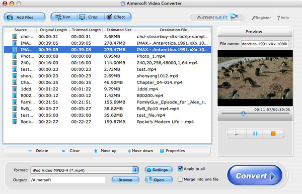 Aimersoft Video Converter for Mac