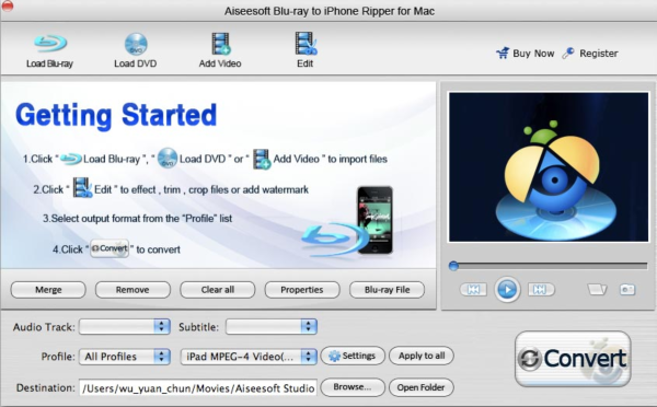 Aiseesoft Blu-ray to iPhone Ripper for Mac